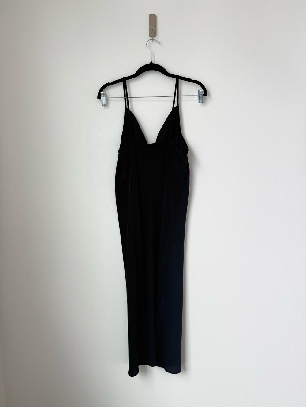 Black Spaghetti Strap Slip Dress